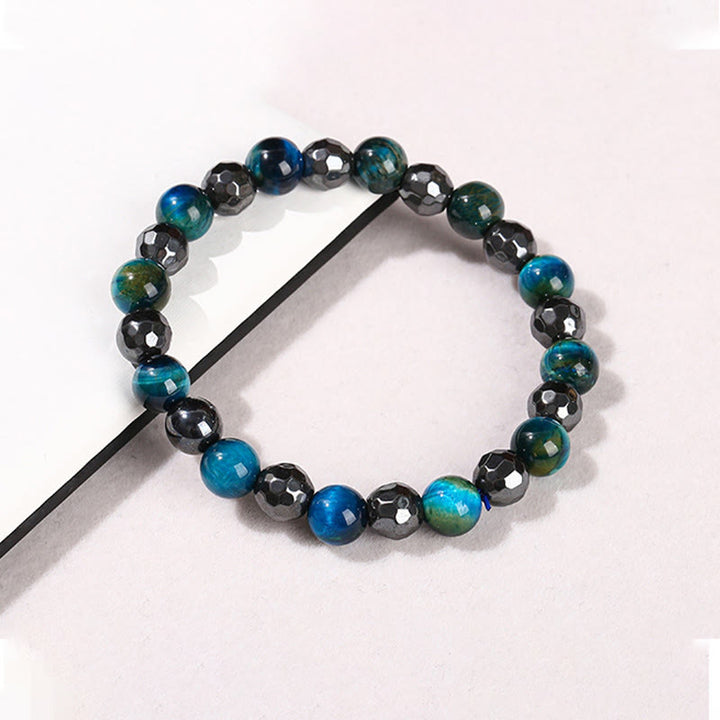 Buddha Stones Set van 2 krachtige Armband van hematiet en blauwe tijgeroog. - image 16