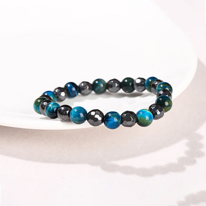 Buddha Stones Set van 2 krachtige Armband van hematiet en blauwe tijgeroog. - image 14