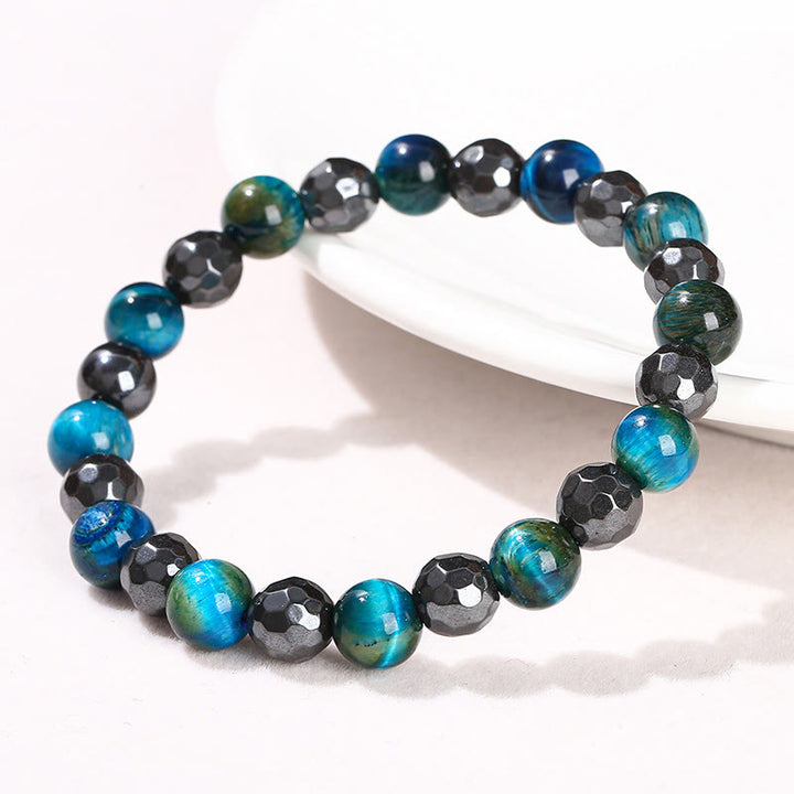 Buddha Stones Set van 2 krachtige Armband van hematiet en blauwe tijgeroog. - image 15