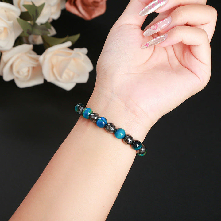 Buddha Stones Set van 2 krachtige Armband van hematiet en blauwe tijgeroog. - image 18