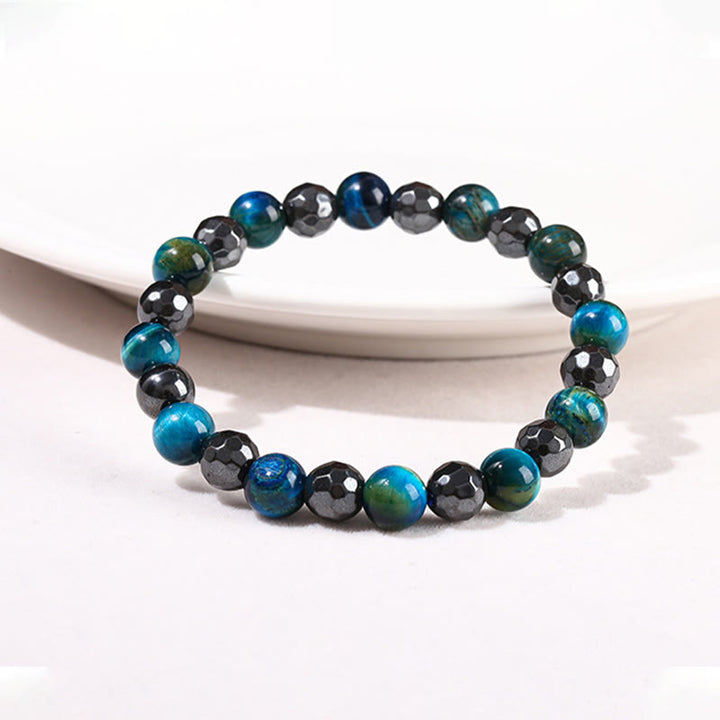 Buddha Stones Set van 2 krachtige Armband van hematiet en blauwe tijgeroog. - image 13