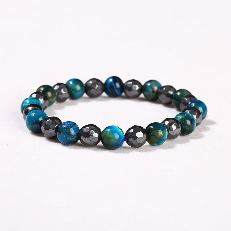 Buddha Stones Set van 2 krachtige Armband van hematiet en blauwe tijgeroog. - image 12
