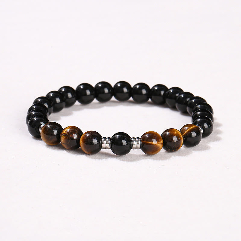 Buddha Stones Set van 2 krachtige Armband van hematiet en blauwe tijgeroog. - image 19