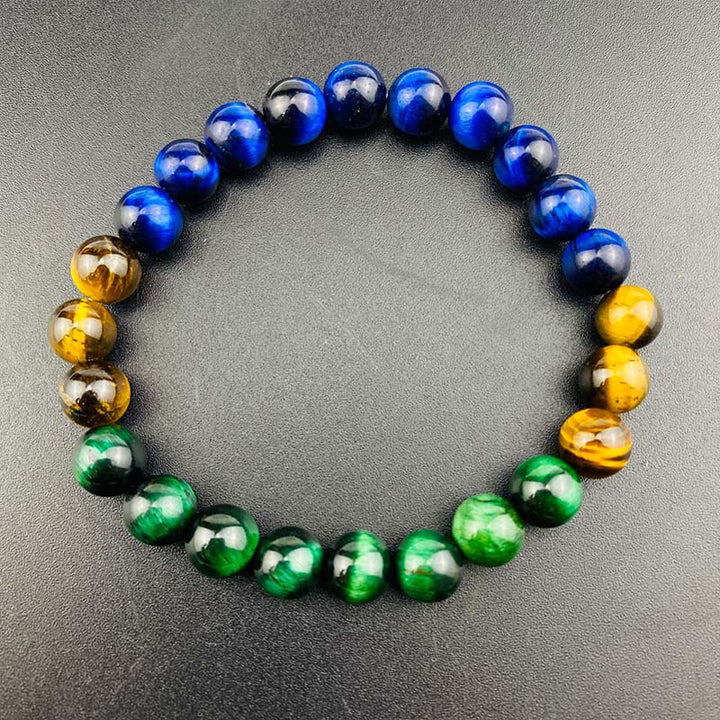 Buddha Stones Blauwe tijgeroog Groene tijgeroog Tijgeroog Armband - image 4