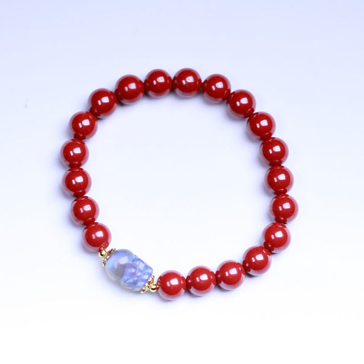 Buddha Stones Cinnaber Maansteen PiXiu Armband - image 6