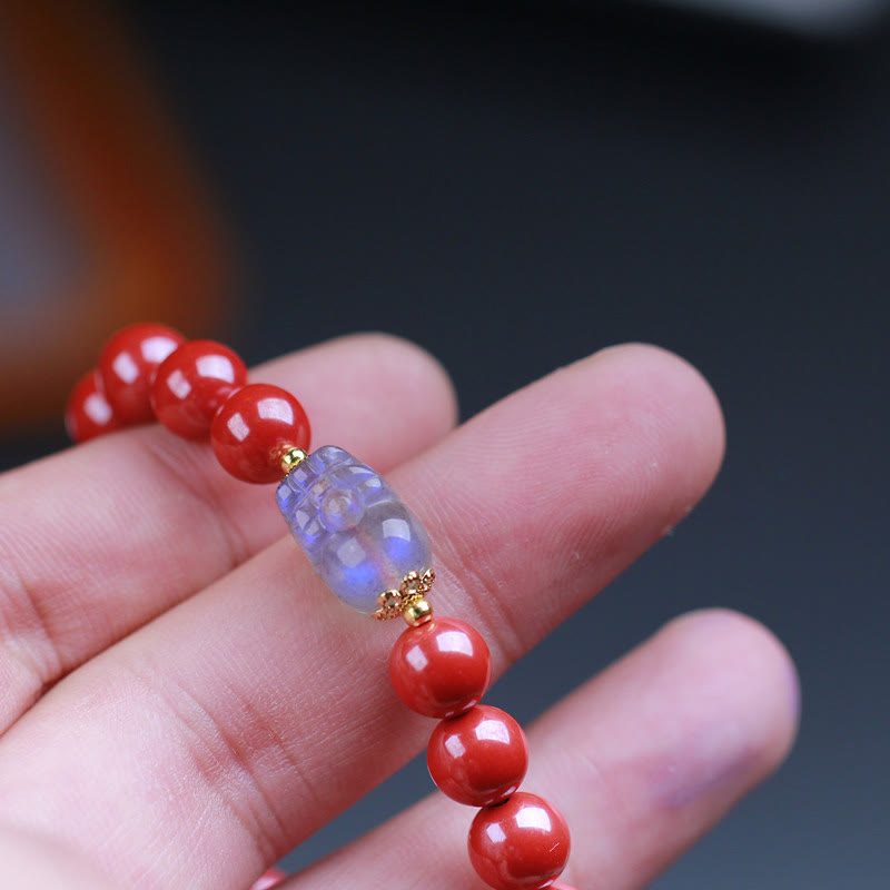 Buddha Stones Cinnaber Maansteen PiXiu Armband - image 5