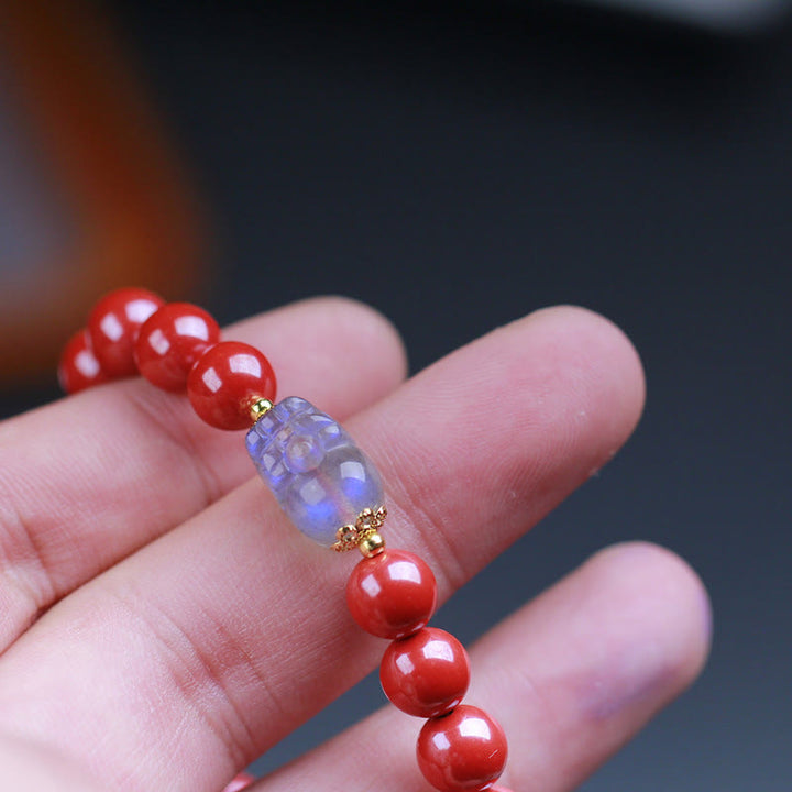 Buddha Stones Cinnaber Maansteen PiXiu Armband - image 5