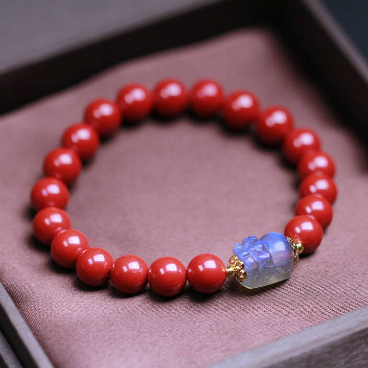 Buddha Stones Cinnaber Maansteen PiXiu Armband - image 1