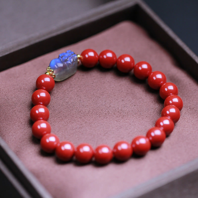 Buddha Stones Cinnaber Maansteen PiXiu Armband - image 2