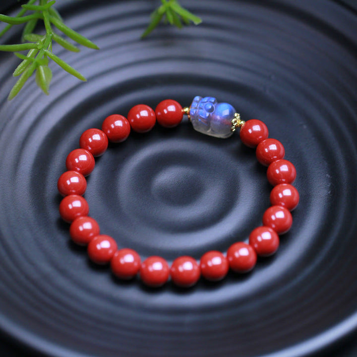 Buddha Stones Cinnaber Maansteen PiXiu Armband - image 3