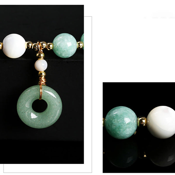 Buddha Stones Jade Trochus Hoefijzer Slak Vrede Gesp Bedeltje Overvloed Armband - image 10