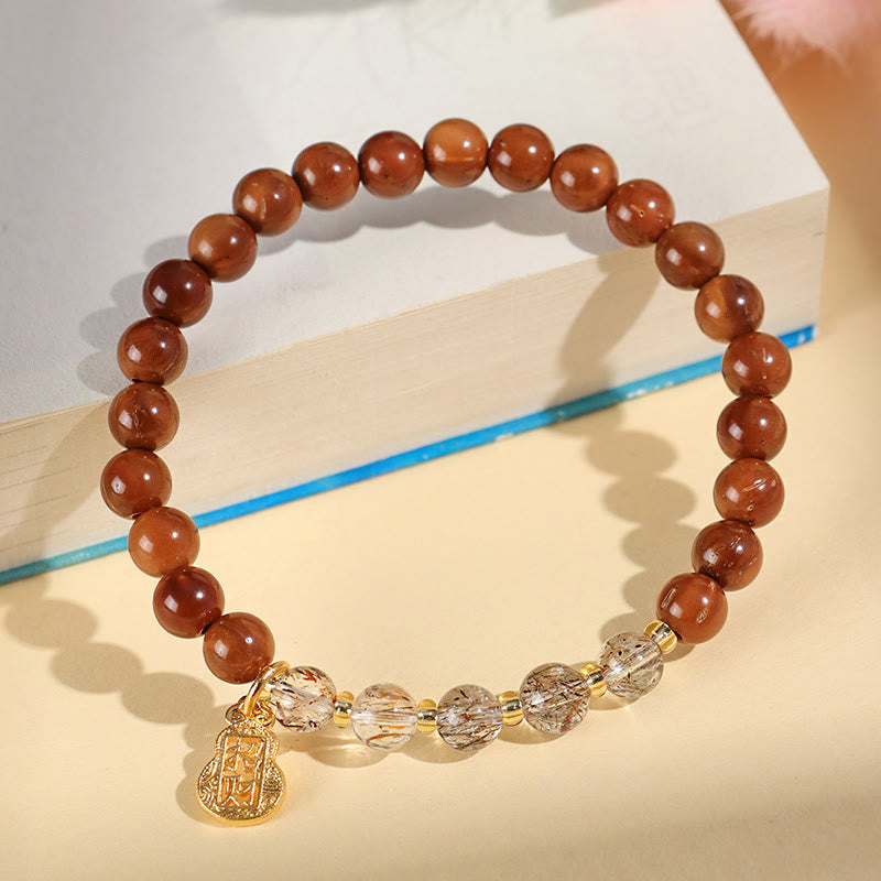 Buddha Stones Groene Phantom Citrien Rutielkwarts Super Seven Kristallen Zelfvertrouwen Armband - Super Seven Crystal Kuka Seed (Polsomtrek: 14-16 cm) - image 8