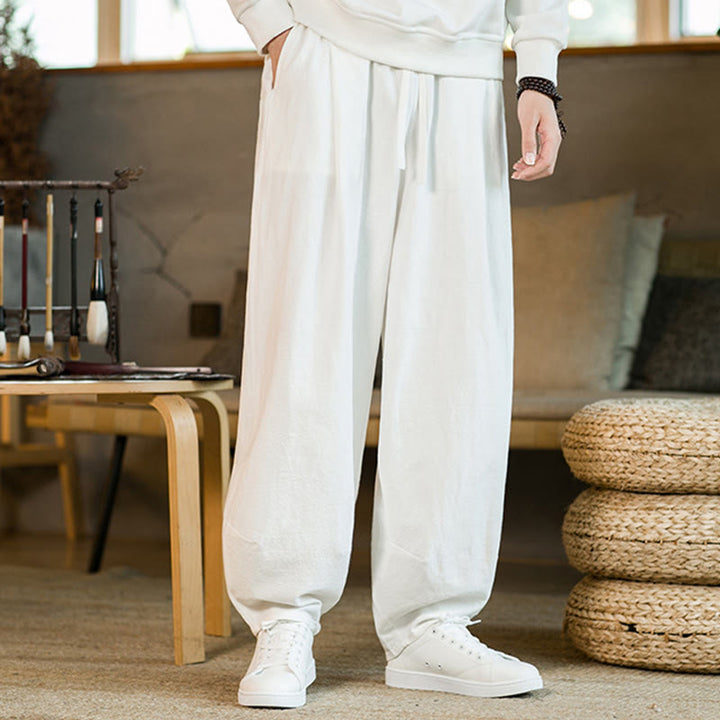 Harembroek met Zakken en zakken, effen kleur, met Buddha Stones. - Wit - US/UK/AU46, EU56 (5XL) - image 17