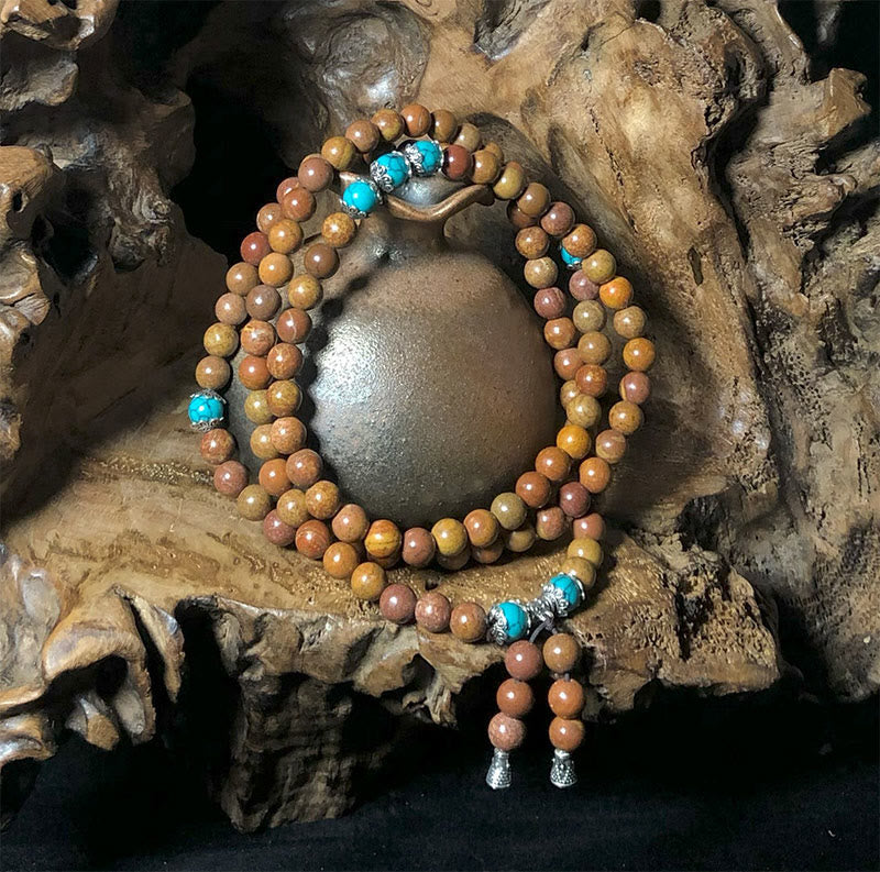 Buddha Stones 108 Mala kralen Bian stenen helende Armband - Bian Stone (Polsomtrek: 14-16 cm) - image 0