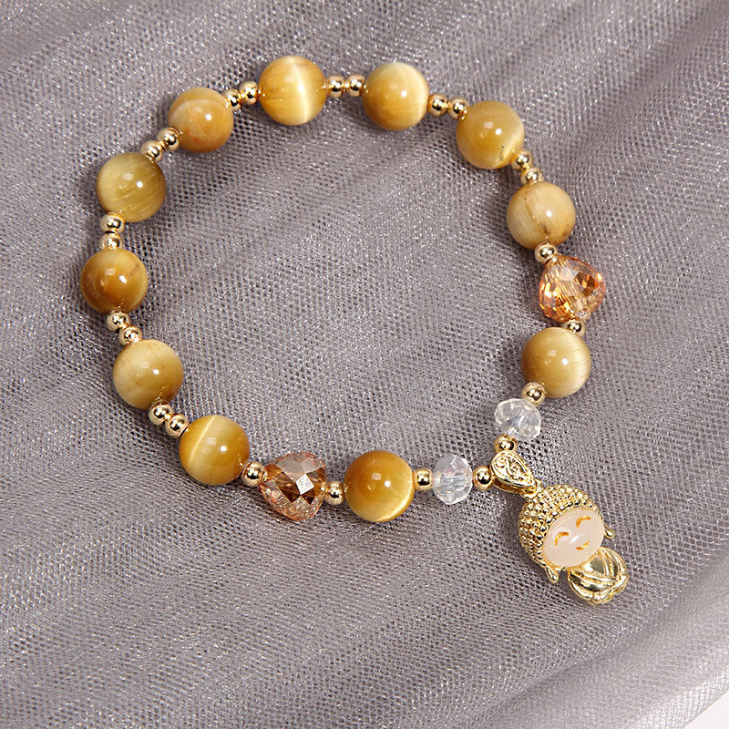 Buddha Stones Gele tijgeroog meditatie Boeddha Armband - image 2