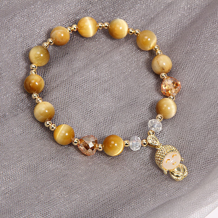 Buddha Stones Gele tijgeroog meditatie Boeddha Armband - image 2