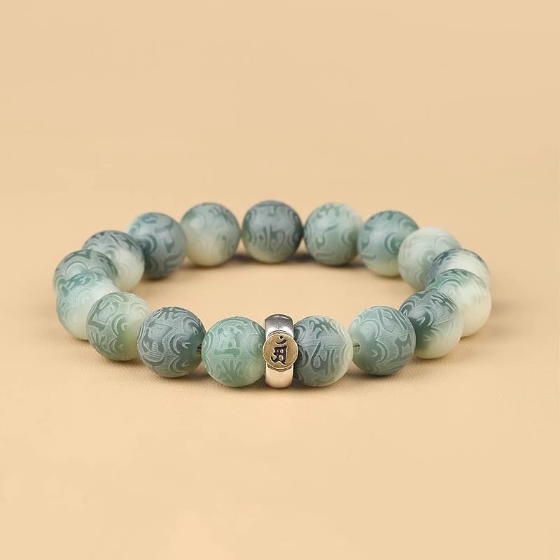 Buddha Stones Chinese dierenriem Natal Boeddha Bodhi zaad Om Mani Padme Hum gegraveerde wijsheid Armband - image 0