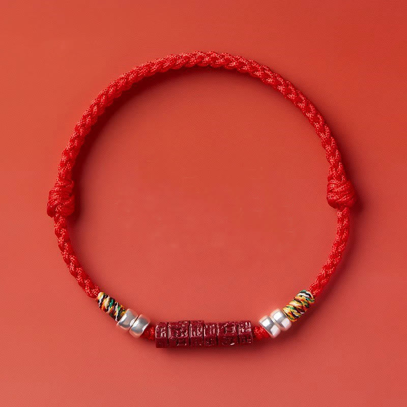 Buddha Stones Armband van 925 sterling zilver met de Om Mani Padme Hum Cinnabar Blessing" (kind/volwassene). - image 15