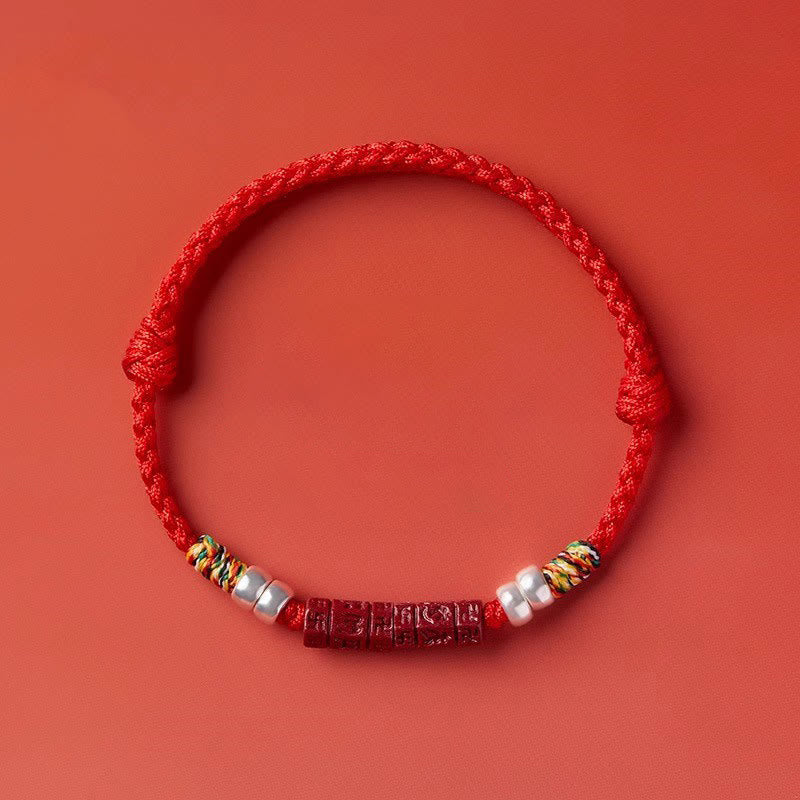 Buddha Stones Armband van 925 sterling zilver met de Om Mani Padme Hum Cinnabar Blessing" (kind/volwassene). - image 18