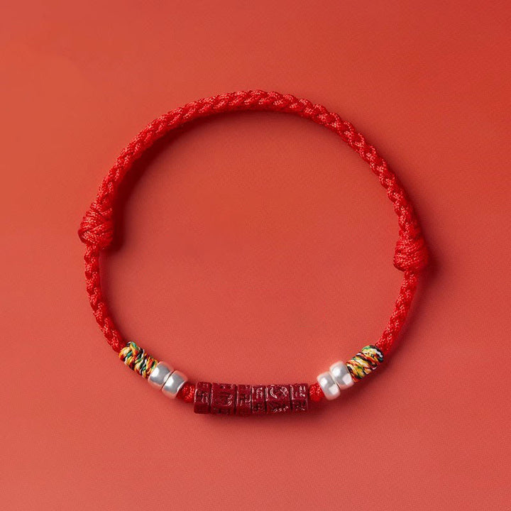 Buddha Stones Armband van 925 sterling zilver met de Om Mani Padme Hum Cinnabar Blessing" (kind/volwassene). - image 18