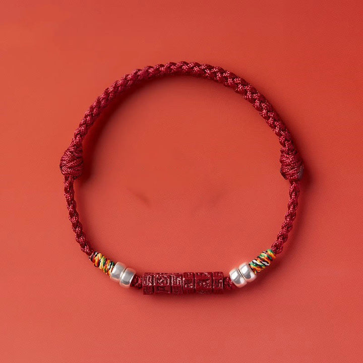 Buddha Stones Armband van 925 sterling zilver met de Om Mani Padme Hum Cinnabar Blessing" (kind/volwassene). - image 16