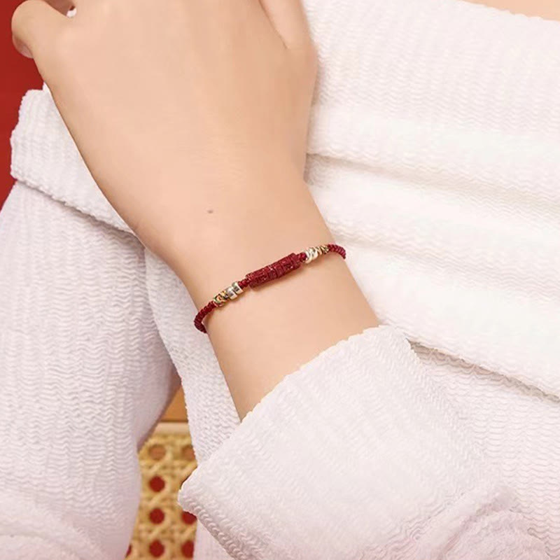 Buddha Stones Armband van 925 sterling zilver met de Om Mani Padme Hum Cinnabar Blessing" (kind/volwassene). - image 4