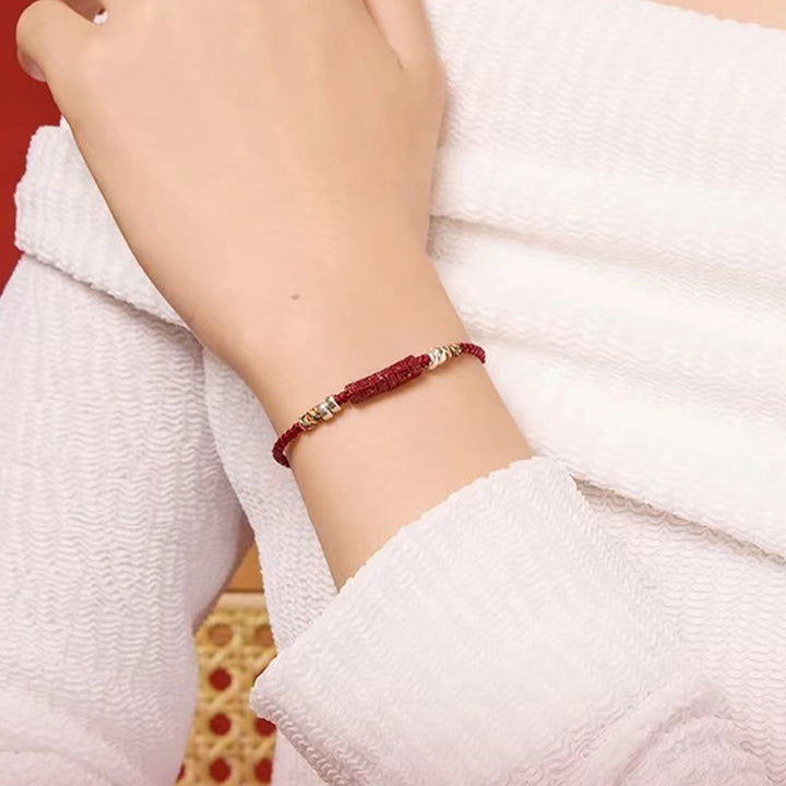 Buddha Stones Armband van 925 sterling zilver met de Om Mani Padme Hum Cinnabar Blessing" (kind/volwassene). - image 4