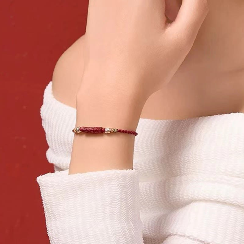 Buddha Stones Armband van 925 sterling zilver met de Om Mani Padme Hum Cinnabar Blessing" (kind/volwassene). - image 11
