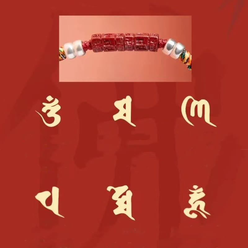 Buddha Stones Armband van 925 sterling zilver met de Om Mani Padme Hum Cinnabar Blessing" (kind/volwassene). - image 12