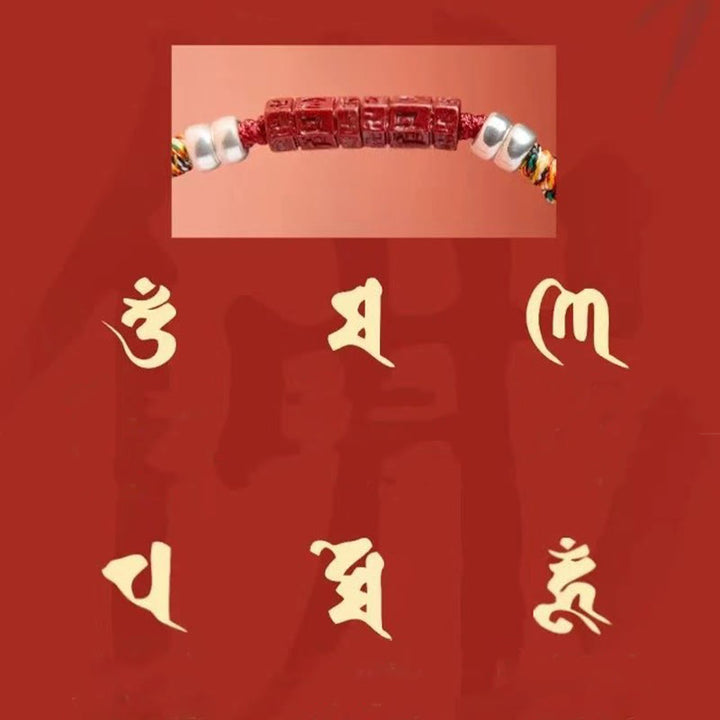 Buddha Stones Armband van 925 sterling zilver met de Om Mani Padme Hum Cinnabar Blessing" (kind/volwassene). - image 12