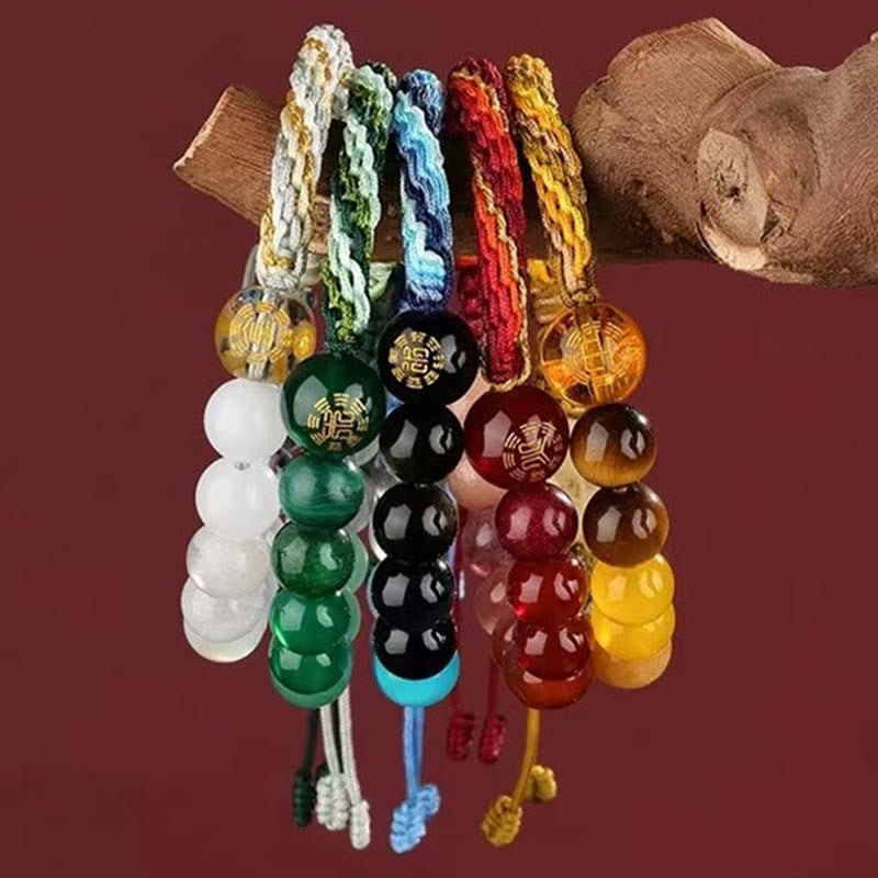 Buddha Stones Vijf Elementen Diverse Kristal Agaat Rijkdom Reïncarnatie Knoop Armband - image 1