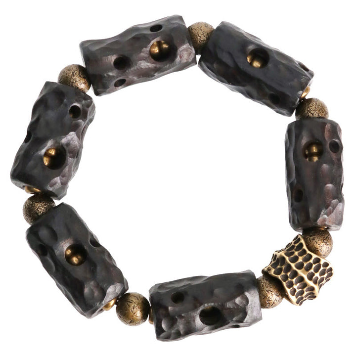 Buddha Stones Ebbenhouten Armband van koper en messing - image 10