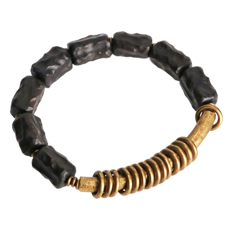 Buddha Stones Ronde Ring van ebbenhout, koper en messing, Armband - image 10