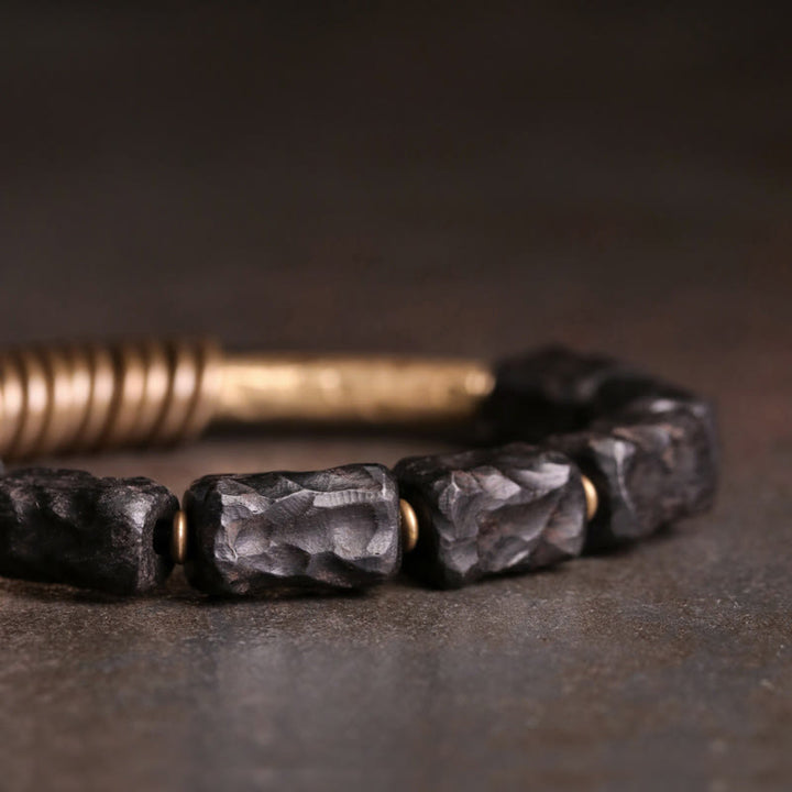 Buddha Stones Ronde Ring van ebbenhout, koper en messing, Armband - image 3