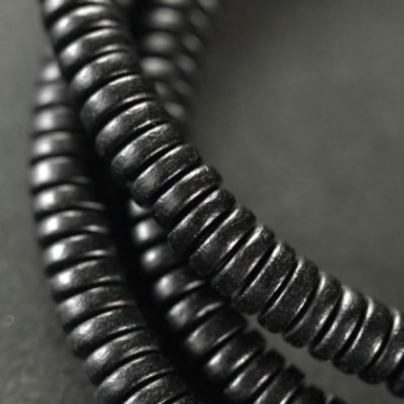 Buddha Stones Ebbenhouten armband met koperen en messing balans, drievoudige Armband - image 13