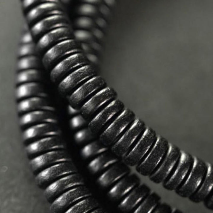Buddha Stones Ebbenhouten armband met koperen en messing balans, drievoudige Armband - image 13