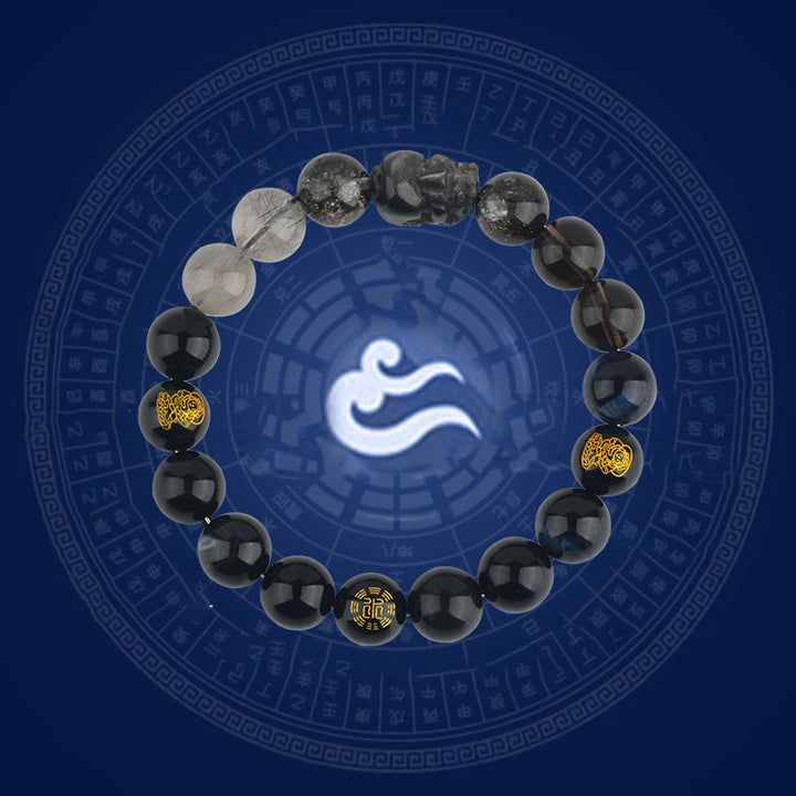 Buddha Stones Vijf Elementen Diverse Kristal Agaat PiXiu Rijkdom Armband - image 16