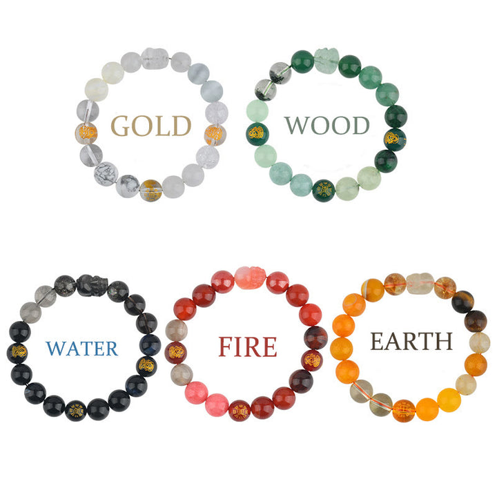 Buddha Stones Vijf Elementen Diverse Kristal Agaat PiXiu Rijkdom Armband - image 31