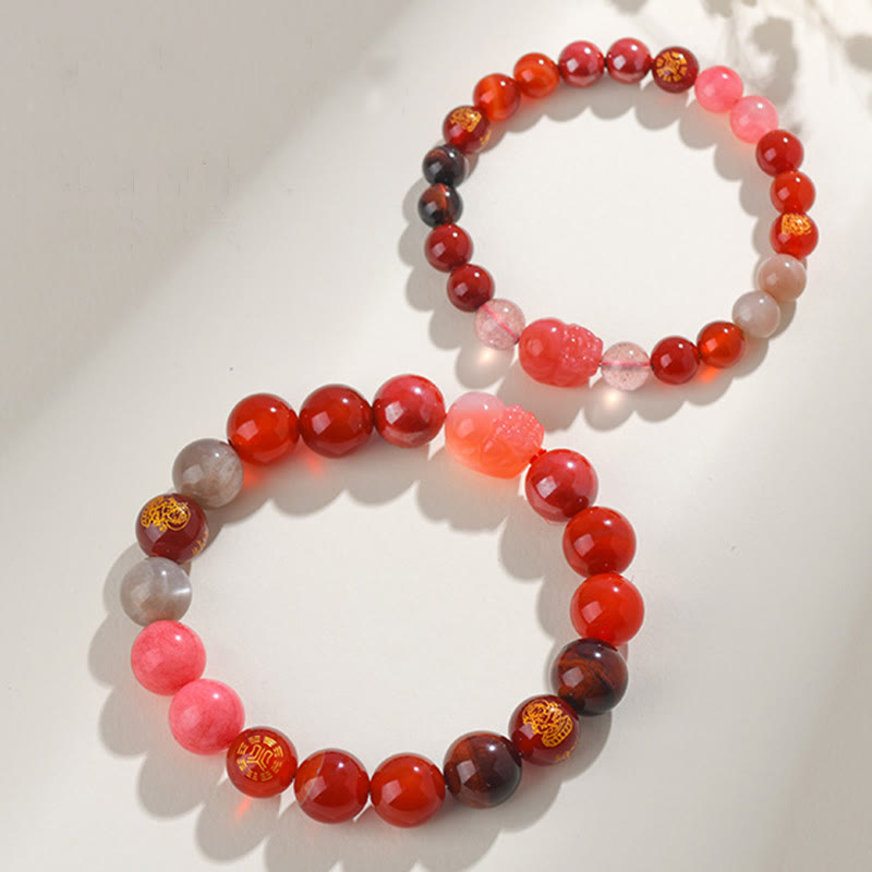 Buddha Stones Vijf Elementen Diverse Kristal Agaat PiXiu Rijkdom Armband - image 23