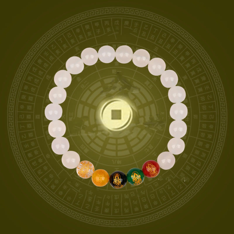 Buddha Stones Vijf Elementen Diverse Agaat Jambhala Armband - image 1