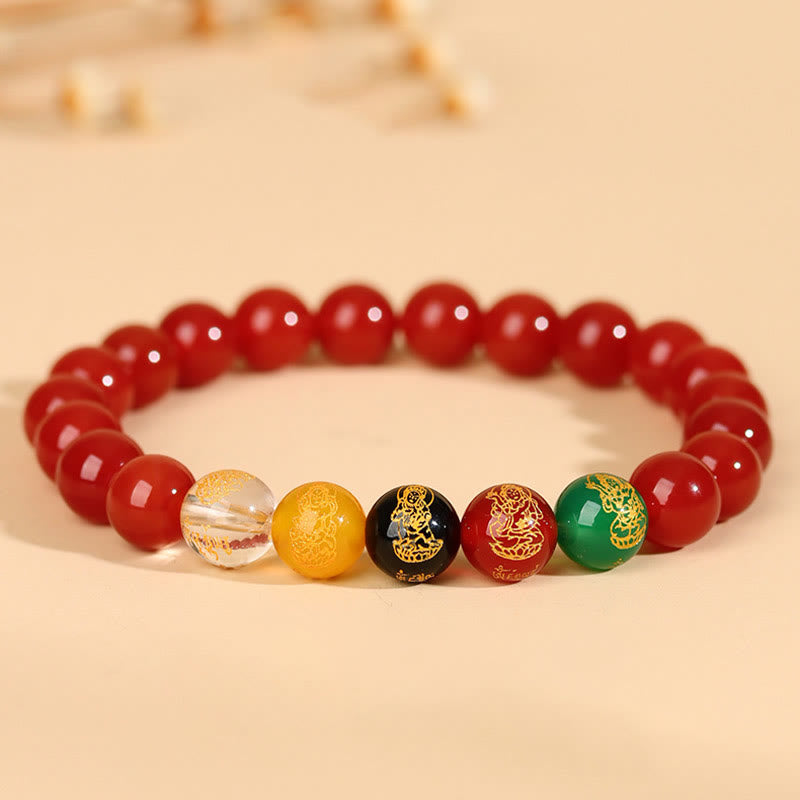 Buddha Stones Vijf Elementen Diverse Agaat Jambhala Armband - image 18