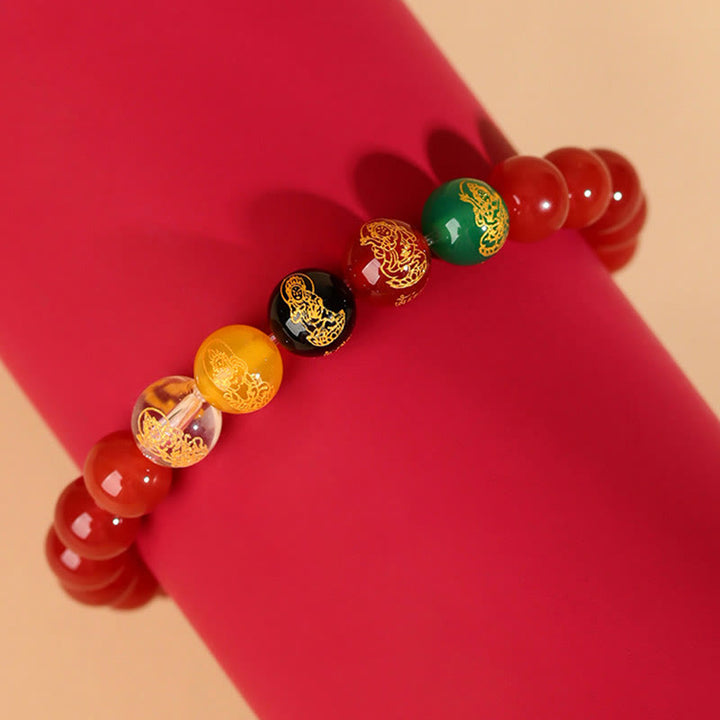 Buddha Stones Vijf Elementen Diverse Agaat Jambhala Armband - image 15