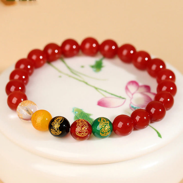 Buddha Stones Vijf Elementen Diverse Agaat Jambhala Armband - image 17