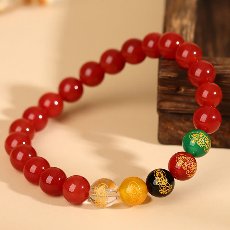 Buddha Stones Vijf Elementen Diverse Agaat Jambhala Armband - image 16