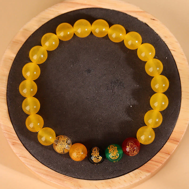 Buddha Stones Vijf Elementen Diverse Agaat Jambhala Armband - image 25