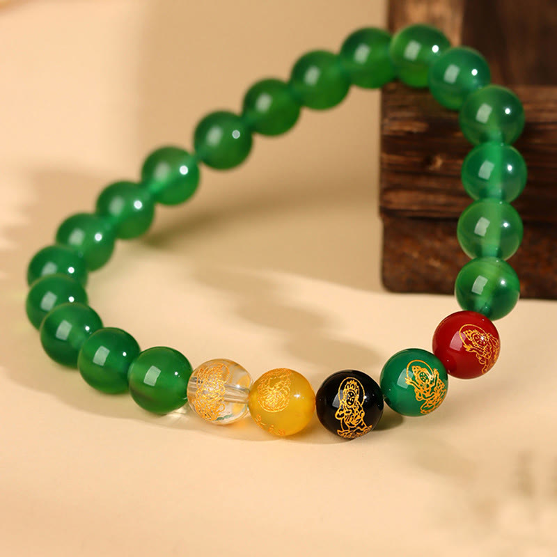 Buddha Stones Vijf Elementen Diverse Agaat Jambhala Armband - image 7