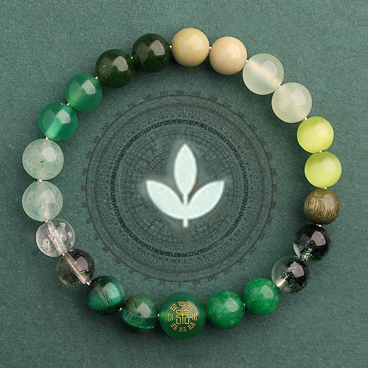 Buddha Stones Vijf Elementen Diverse Agaat Balans Geluk Armband - image 9