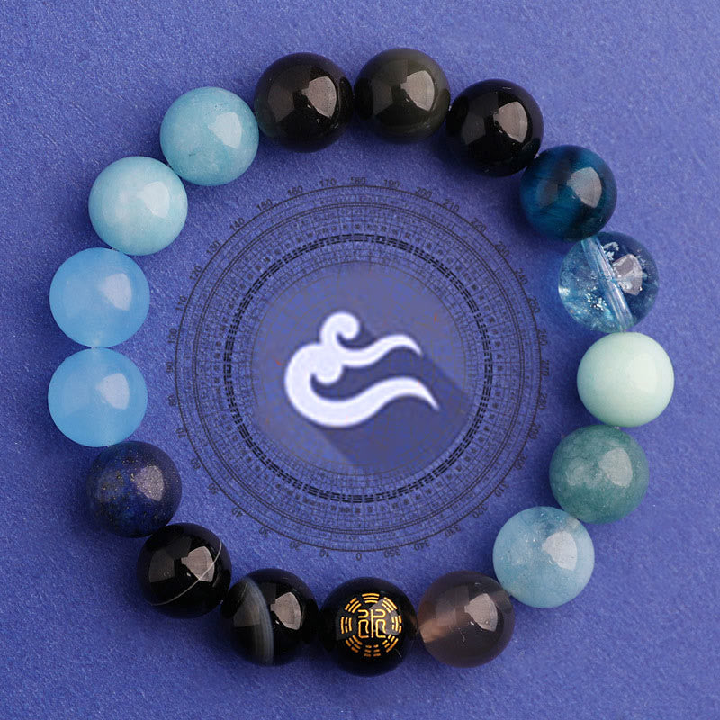 Buddha Stones Vijf Elementen Diverse Agaat Balans Geluk Armband - image 28