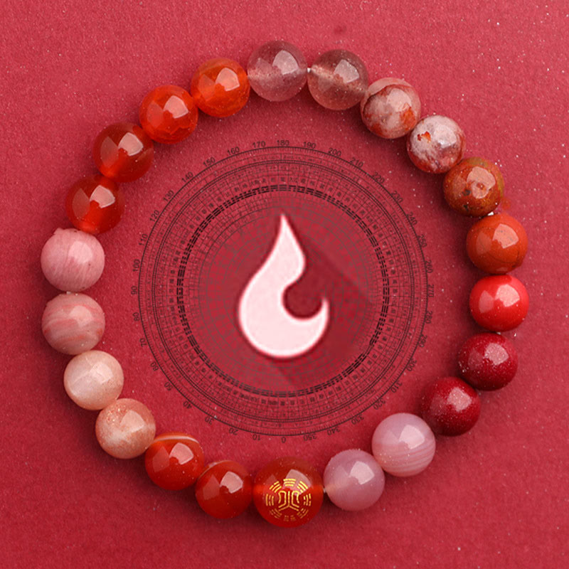 Buddha Stones Vijf Elementen Diverse Agaat Balans Geluk Armband - image 31