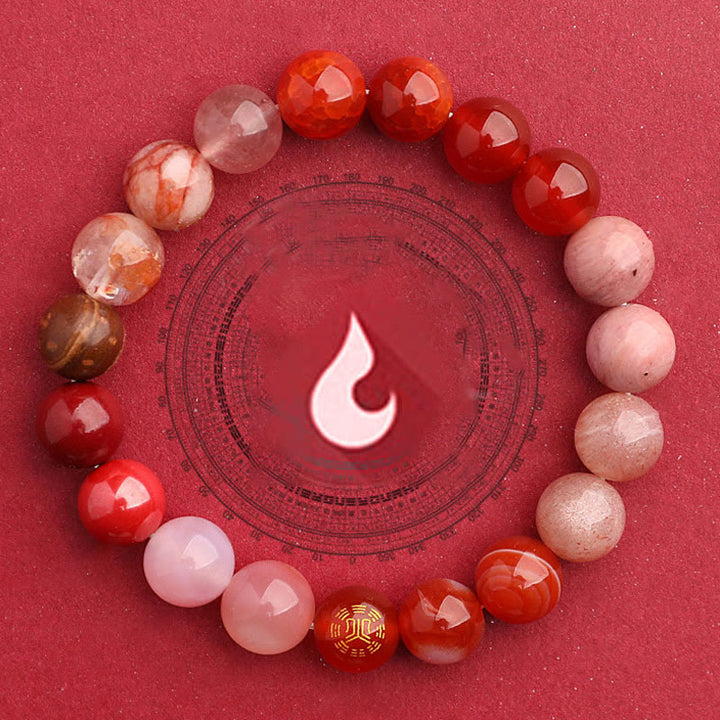 Buddha Stones Vijf Elementen Diverse Agaat Balans Geluk Armband - image 33